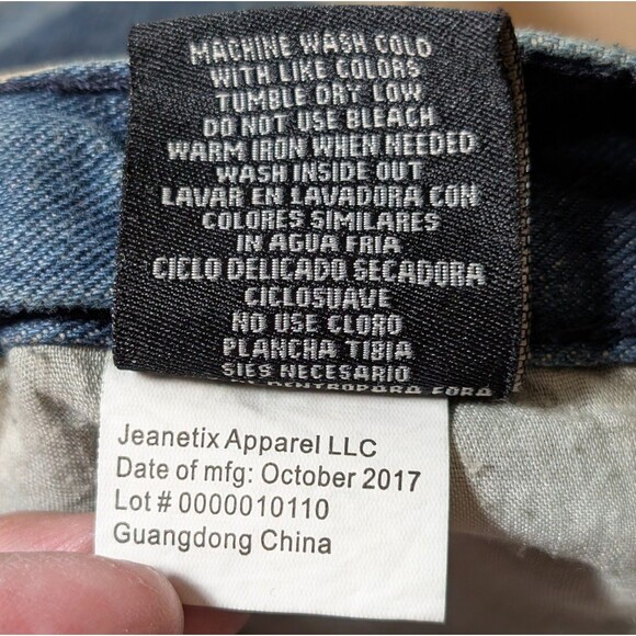 NWT Road Narrows Size 34X34 Jeans  Moto Distressed Straight Leg Biker Streetwear - Picture 10 of 12